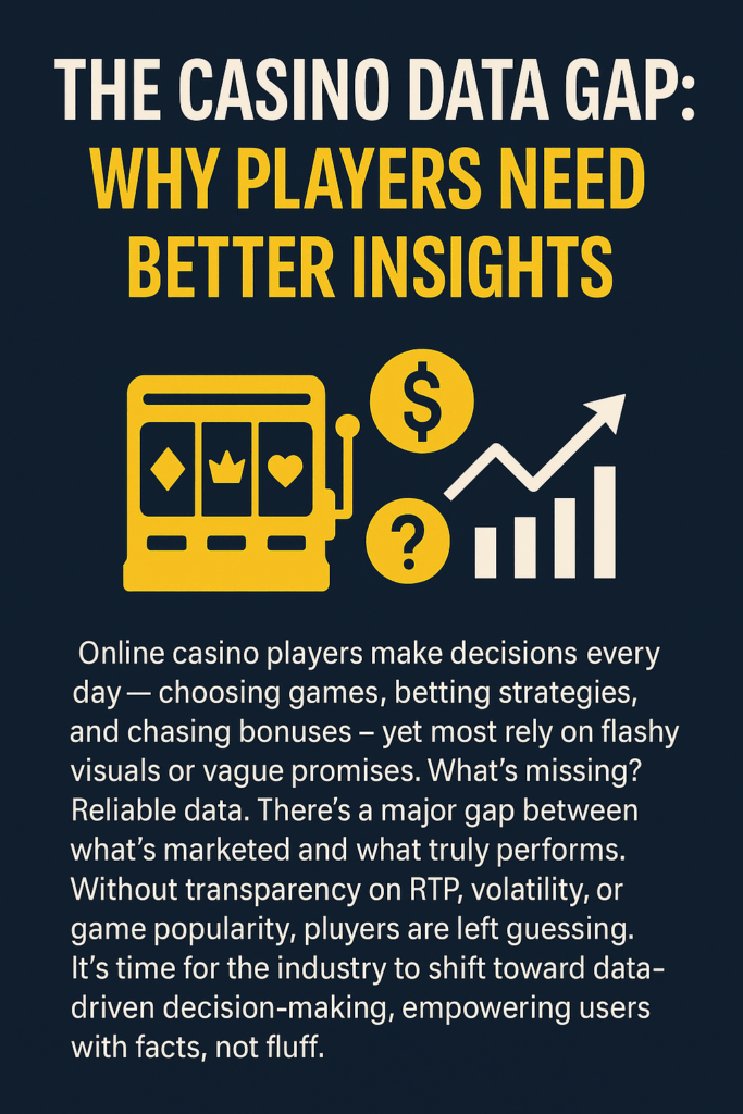 Why Online Casino Players Need Better Data Insights?